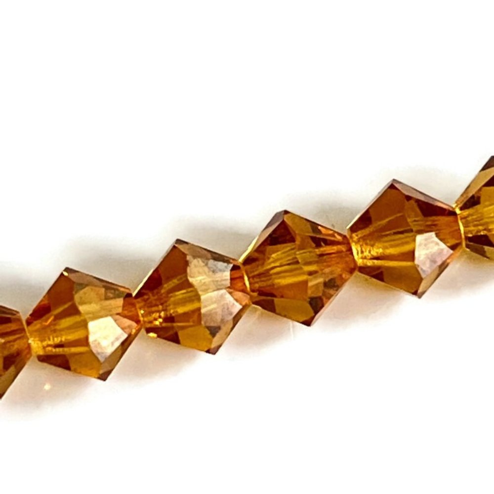 As Low As $2 Topaz Crystal Bicone Czech Beads 6mm x 5.5mm (15)